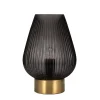 Tafellampen-Pauleen Crystal Gloom Tafellamp - E14 - Rookglas/Messing