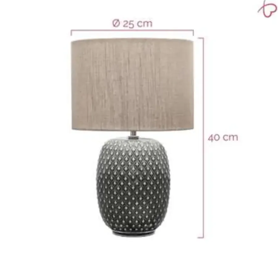 Tafellampen-Pauleen Pretty Classy Tafellamp - E27 - Grijs/Zand