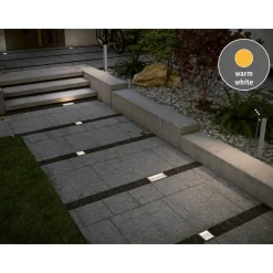 Grondspots-Paulmann Grondinbouwlamp Cube - Solar - 100x100mm - 0,24W - IP67