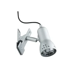 Tafellampen|Bureaulampen-Paulmann Klemspot Gryps - 40W - E14 - Dimbaar - Geborsteld staal