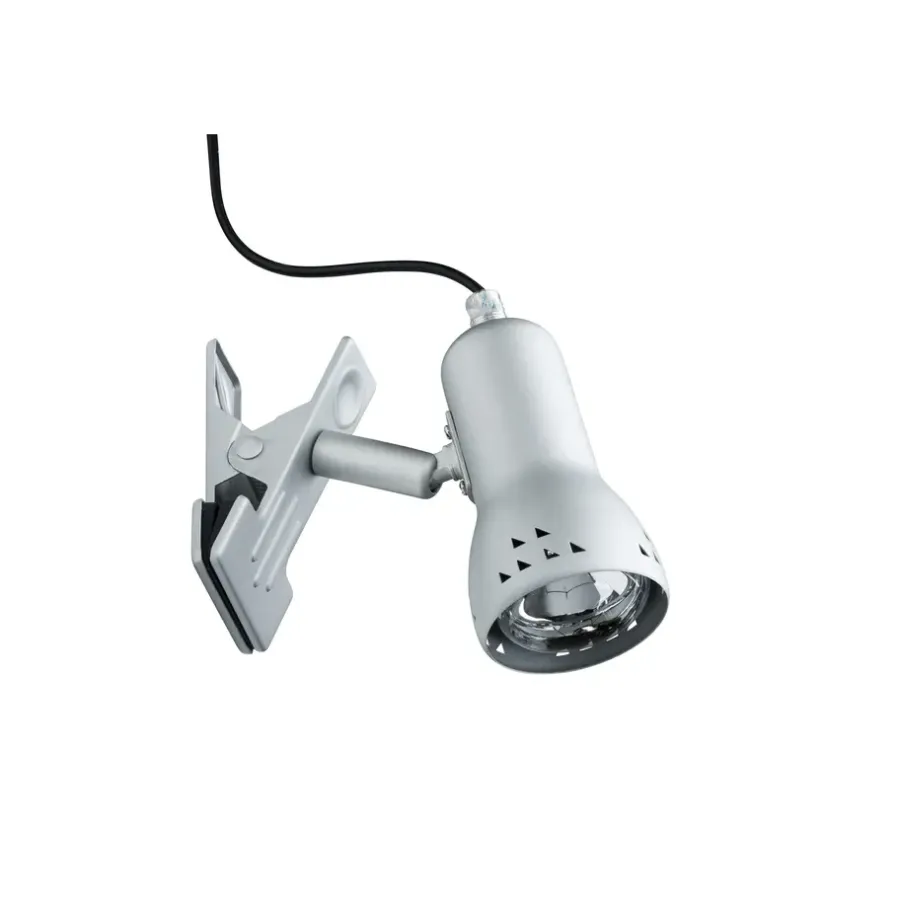 Tafellampen|Bureaulampen-Paulmann Klemspot Gryps - 40W - E14 - Dimbaar - Geborsteld staal