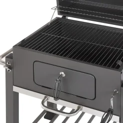 Beliani PAVLOF - Houtskoolgrill - Grijs - Staal