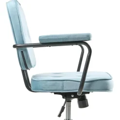 Bureaustoelen|Bureaustoelen-Leen Bakker PAWNEE - Bureaustoel - Lichtblauw - Fluweel