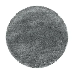 Vloerkleden|Hoogpolige Vloerkleden-Muratap Pearl Soft Rond Hoogpolig Vloerkleed Lichtgrijs - 160 CM ROND