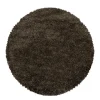 Muratap Pearl Soft Rond Hoogpolig Vloerkleed Bruin - 160 CM ROND