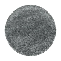 Muratap Pearl Soft Rond Hoogpolig Vloerkleed Lichtgrijs - 120 CM ROND