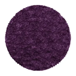Vloerkleden|Hoogpolige Vloerkleden-Muratap Pearl Soft Rond Hoogpolig Vloerkleed Paars / Lila - 120 CM ROND