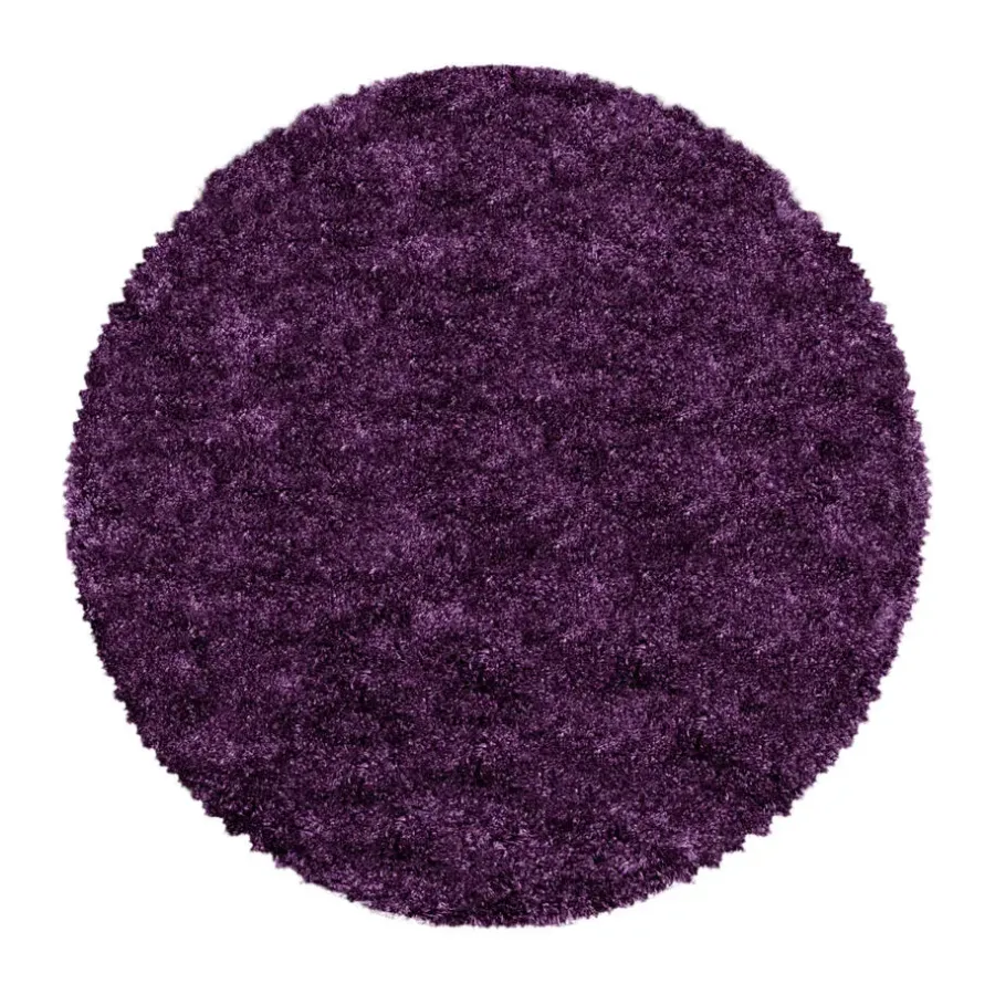 Vloerkleden|Hoogpolige Vloerkleden-Muratap Pearl Soft Rond Hoogpolig Vloerkleed Paars / Lila - 120 CM ROND