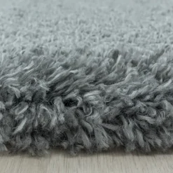 Vloerkleden|Hoogpolige Vloerkleden-Muratap Pearl Soft Rond Hoogpolig Vloerkleed Lichtgrijs - 200 CM ROND