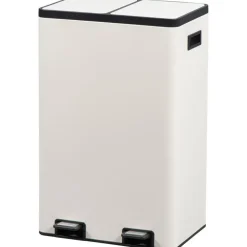 Leen Bakker Pedaalemmer Duo beige metaal - 60L