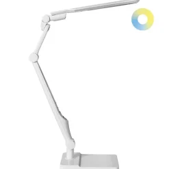 Bureaulampen|Bureaulampen-Leen Bakker PEGASI - Bureaulamp LED - Wit - Synthetisch materiaal