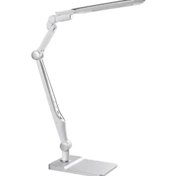Bureaulampen|Bureaulampen-Leen Bakker PEGASI - Bureaulamp LED - Zilver - Synthetisch materiaal