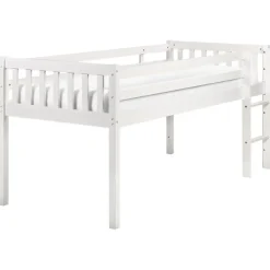 1-Persoons Bedden-Beliani PEIPIN - Kinderbed - Wit - 90 x 200 cm - Hout