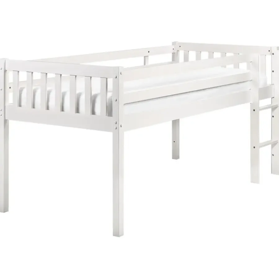 1-Persoons Bedden-Beliani PEIPIN - Kinderbed - Wit - 90 x 200 cm - Hout