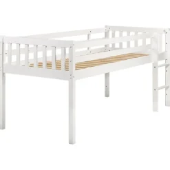 1-Persoons Bedden-Beliani PEIPIN - Kinderbed - Wit - 90 x 200 cm - Hout