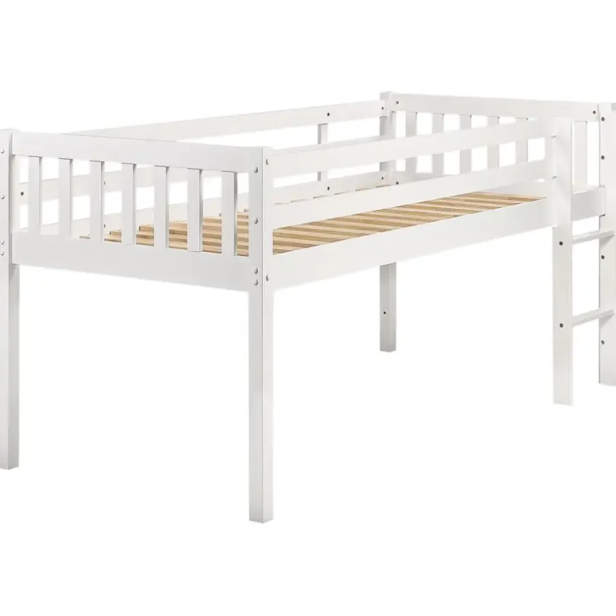 1-Persoons Bedden-Beliani PEIPIN - Kinderbed - Wit - 90 x 200 cm - Hout