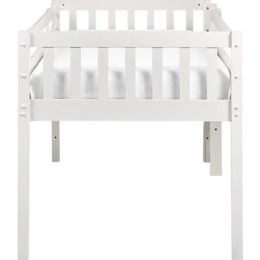 1-Persoons Bedden-Beliani PEIPIN - Kinderbed - Wit - 90 x 200 cm - Hout