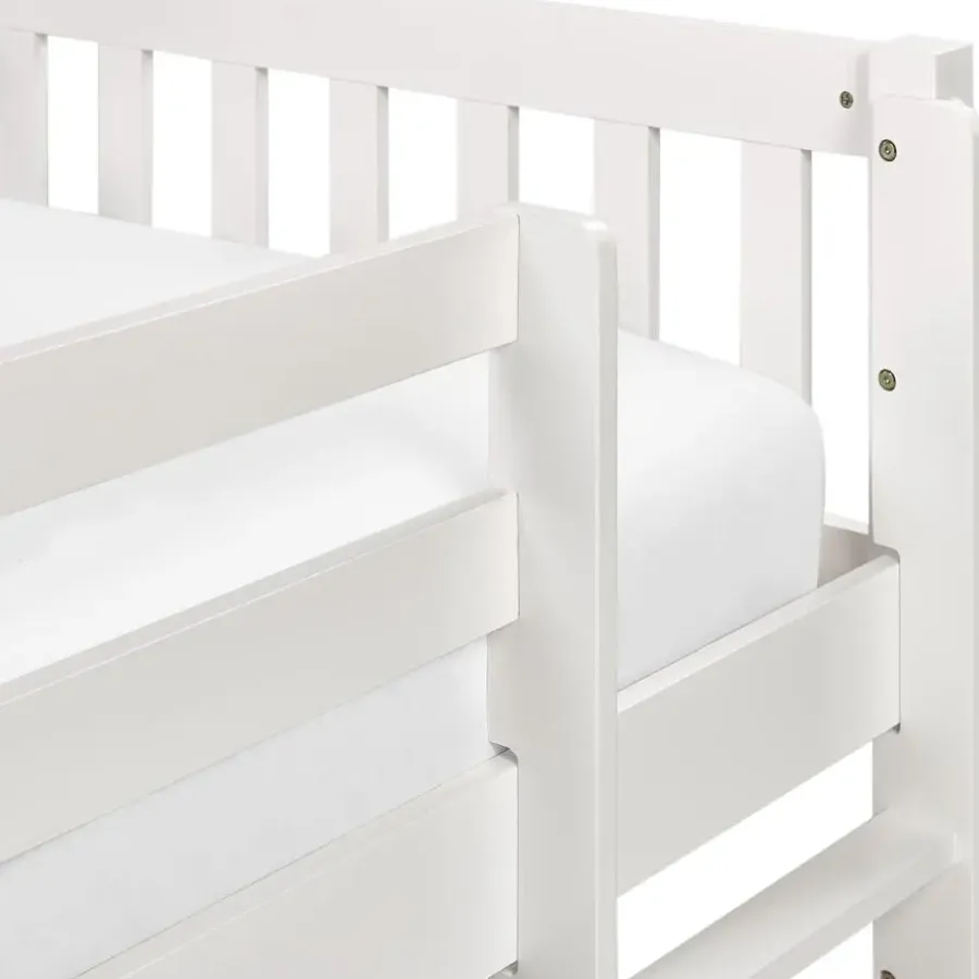1-Persoons Bedden-Beliani PEIPIN - Kinderbed - Wit - 90 x 200 cm - Hout