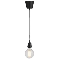 Leen Bakker Pendel Basic E27 - zwart - 100 cm