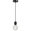 Leen Bakker Pendel hanglamp zwart met schroefdraad voor kap - E27 - 100 cm