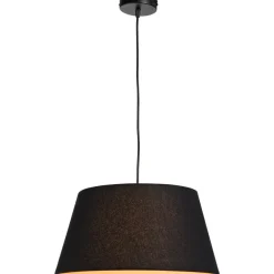 Leen Bakker Pendel hanglamp zwart met schroefdraad voor kap - E27 - 100 cm