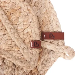 Leen Bakker PEPPERLEAF - Set van 12 placemats en onderzetters - Natuurlijk - Jute