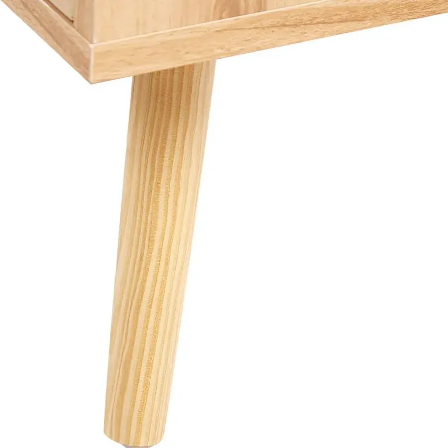 Ladekasten|Ladekasten-Beliani PEROTE - Commode - Lichte houtkleur - Rotan