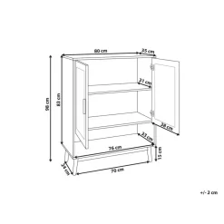 Beliani PEROTE - Dressoir - Lichte houtkleur - Rotan
