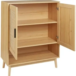Beliani PEROTE - Dressoir - Lichte houtkleur - Rotan