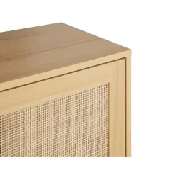 Beliani PEROTE - Dressoir - Lichte houtkleur - Rotan
