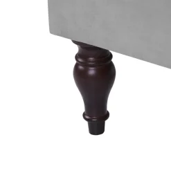Beliani PESSAC - Chaise longue - Grijs - Rechterzijde - Fluweel