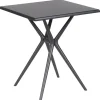 Tuintafels-Beliani PIAVE - Tuintafel - Zwart - 70 x 70 cm - Synthetisch materiaal