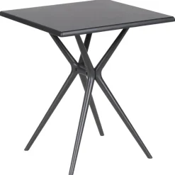 Tuintafels-Beliani PIAVE - Tuintafel - Zwart - 70 x 70 cm - Synthetisch materiaal