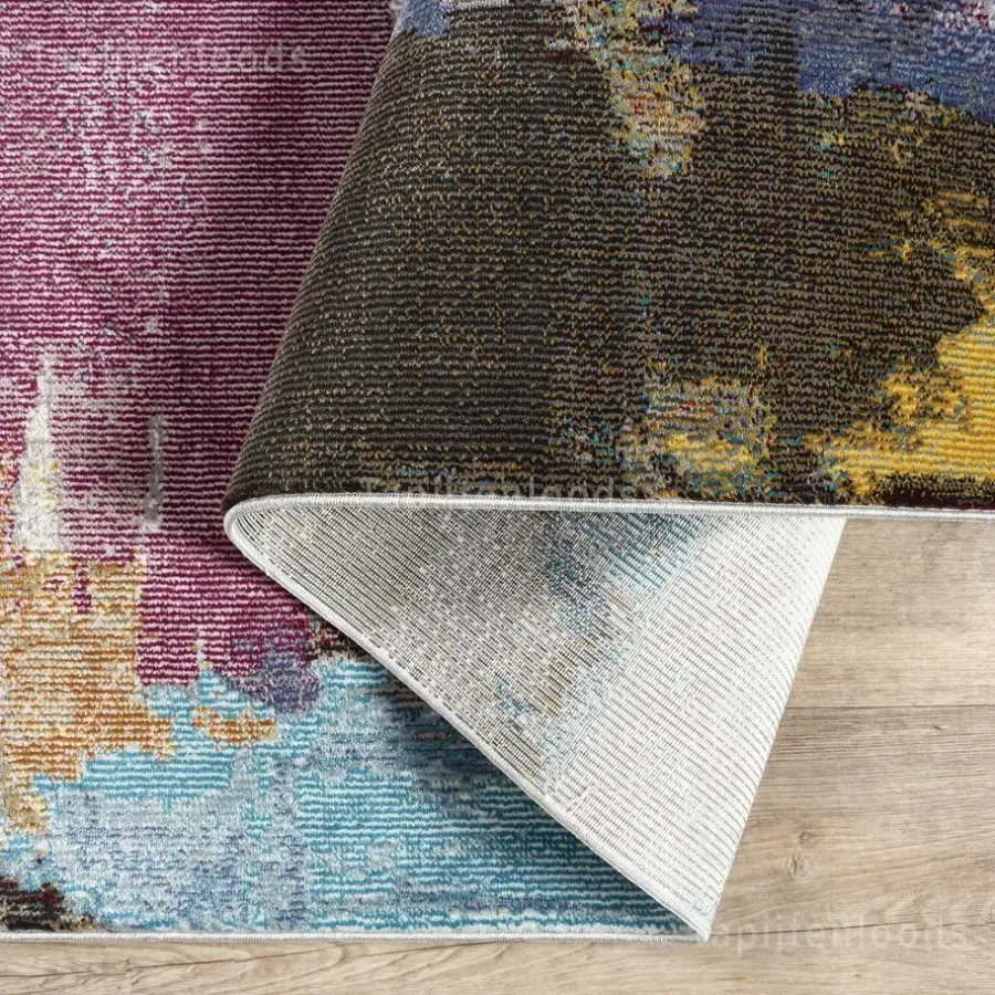 Laagpolige Vloerkleden|Ronde Vloerkleden-Muratap Picasso Artisan Vintage Rond Vloerkleed Multi Laagpolig - 160 CM ROND