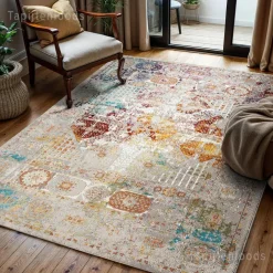 Muratap Picasso Feraghan Vintage Vloerkleed Multi / Beige Laagpolig - 300x400 CM