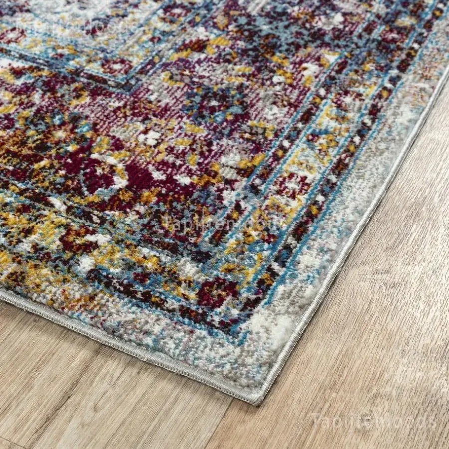 Vloerkleden|Laagpolige Vloerkleden-Muratap Picasso Keshan Vintage Vloerkleed Multi / Beige Laagpolig - 160x230 CM