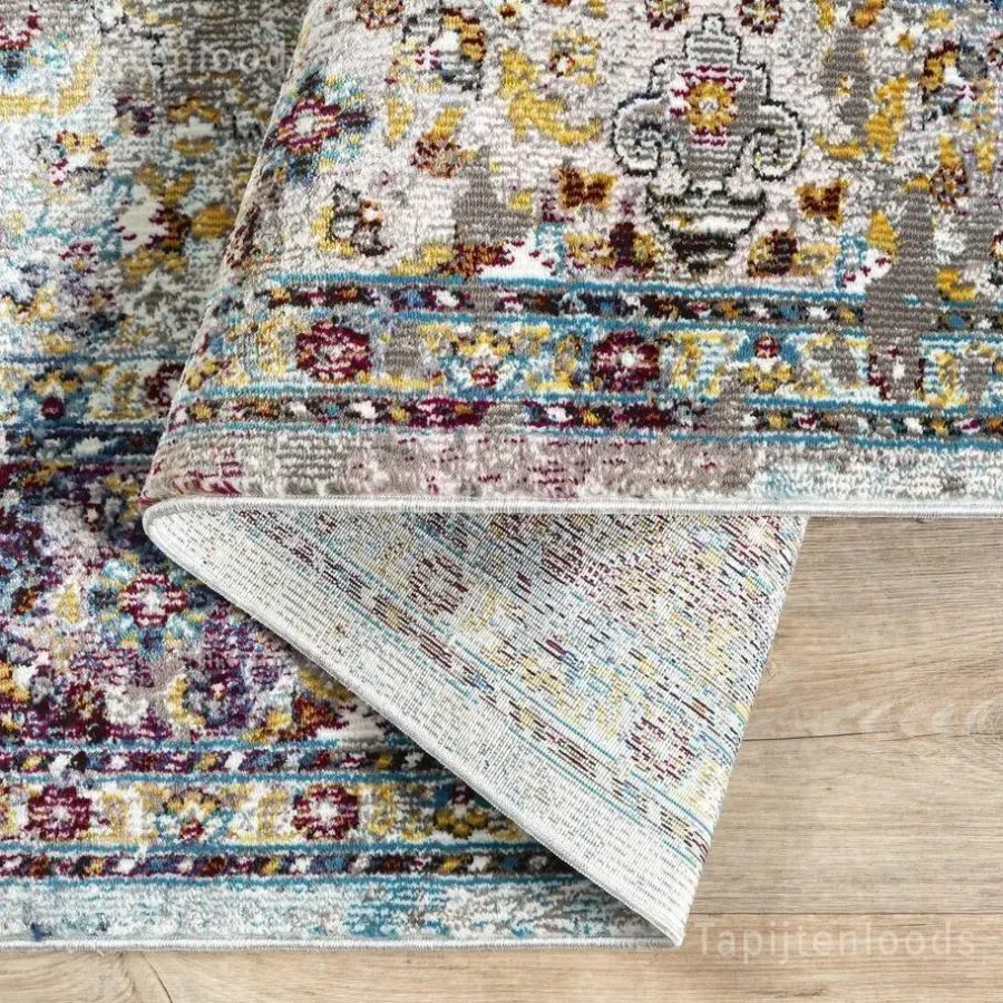 Vloerkleden|Laagpolige Vloerkleden-Muratap Picasso Keshan Vintage Vloerkleed Multi / Beige Laagpolig - 160x230 CM