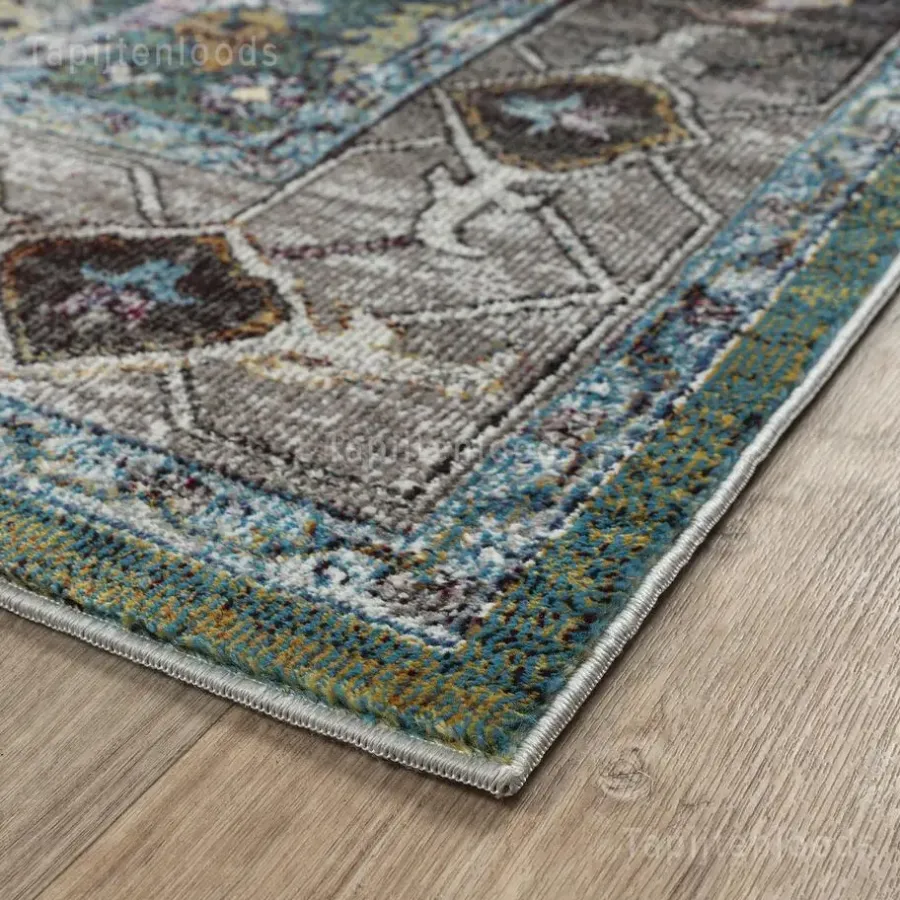 Laagpolige Vloerkleden|Ronde Vloerkleden-Muratap Picasso Pablo Vintage Rond Vloerkleed Groen / Multi Laagpolig - 200 CM ROND