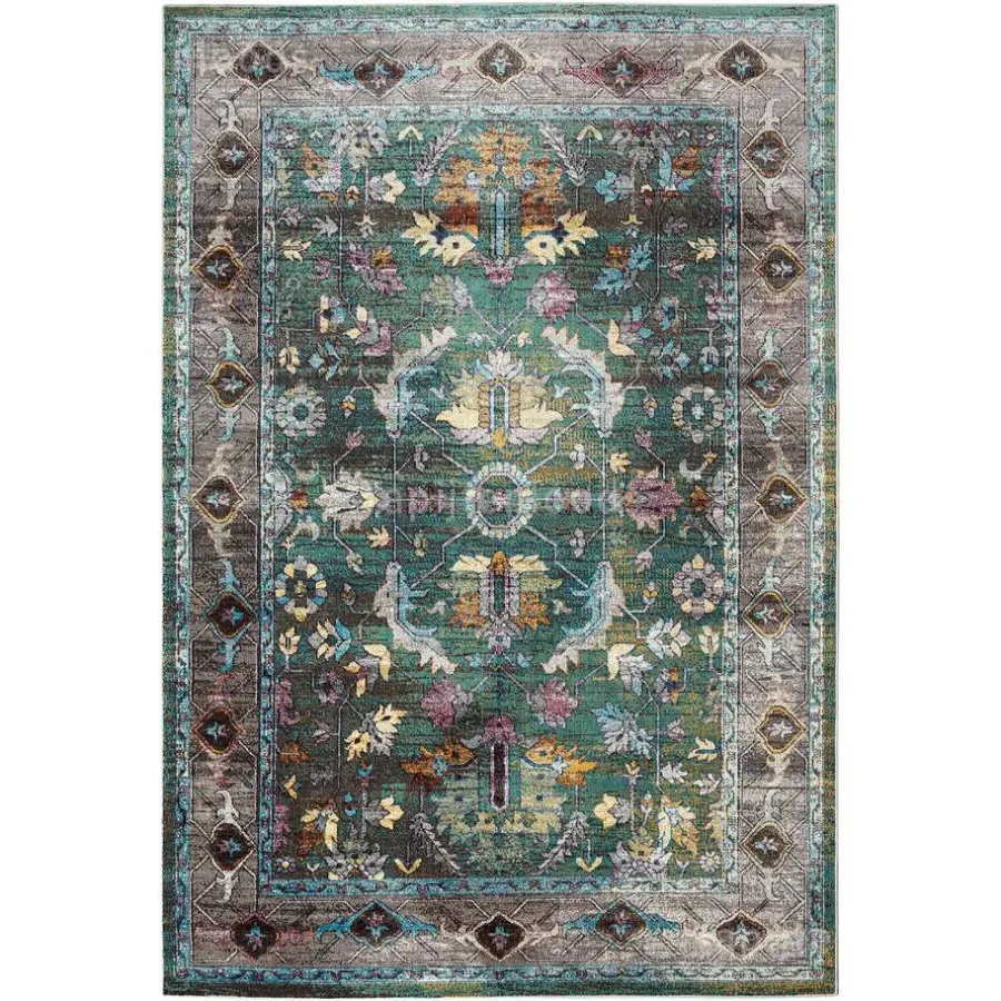 Muratap Picasso Pablo Vintage Vloerkleed Groen / Multi Laagpolig - 300x400 CM