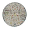 Muratap Picasso Sarough Vintage Rond Vloerkleed Creme / Beige Laagpolig - 160 CM ROND