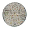 Muratap Picasso Sarough Vintage Rond Vloerkleed Creme / Beige Laagpolig - 133 CM ROND