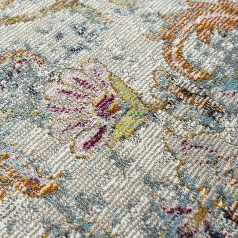 Ronde Vloerkleden-Muratap Picasso Sarough Vintage Rond Vloerkleed Creme / Beige Laagpolig - 300 CM ROND
