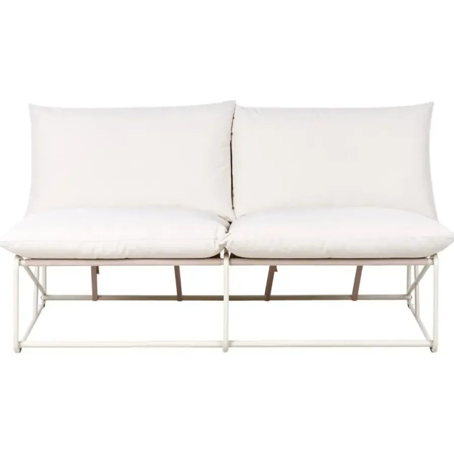 Loungebanken-Leen Bakker PICO - Tweezitsbank - Lichtbeige - Staal