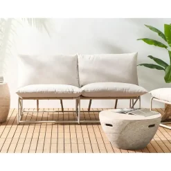 Loungebanken-Leen Bakker PICO - Tweezitsbank - Lichtbeige - Staal