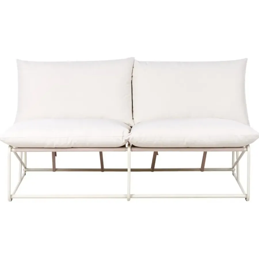 Loungebanken-Leen Bakker PICO - Tweezitsbank - Lichtbeige - Staal