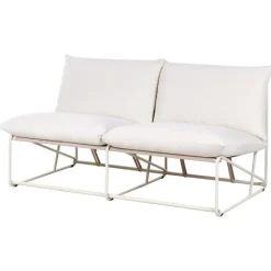 Loungebanken-Leen Bakker PICO - Tweezitsbank - Lichtbeige - Staal