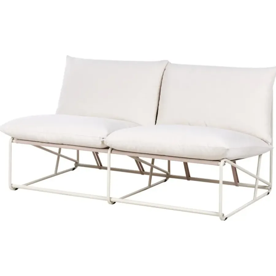 Loungebanken-Leen Bakker PICO - Tweezitsbank - Lichtbeige - Staal