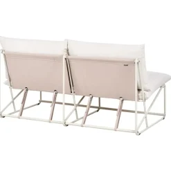 Loungebanken-Leen Bakker PICO - Tweezitsbank - Lichtbeige - Staal