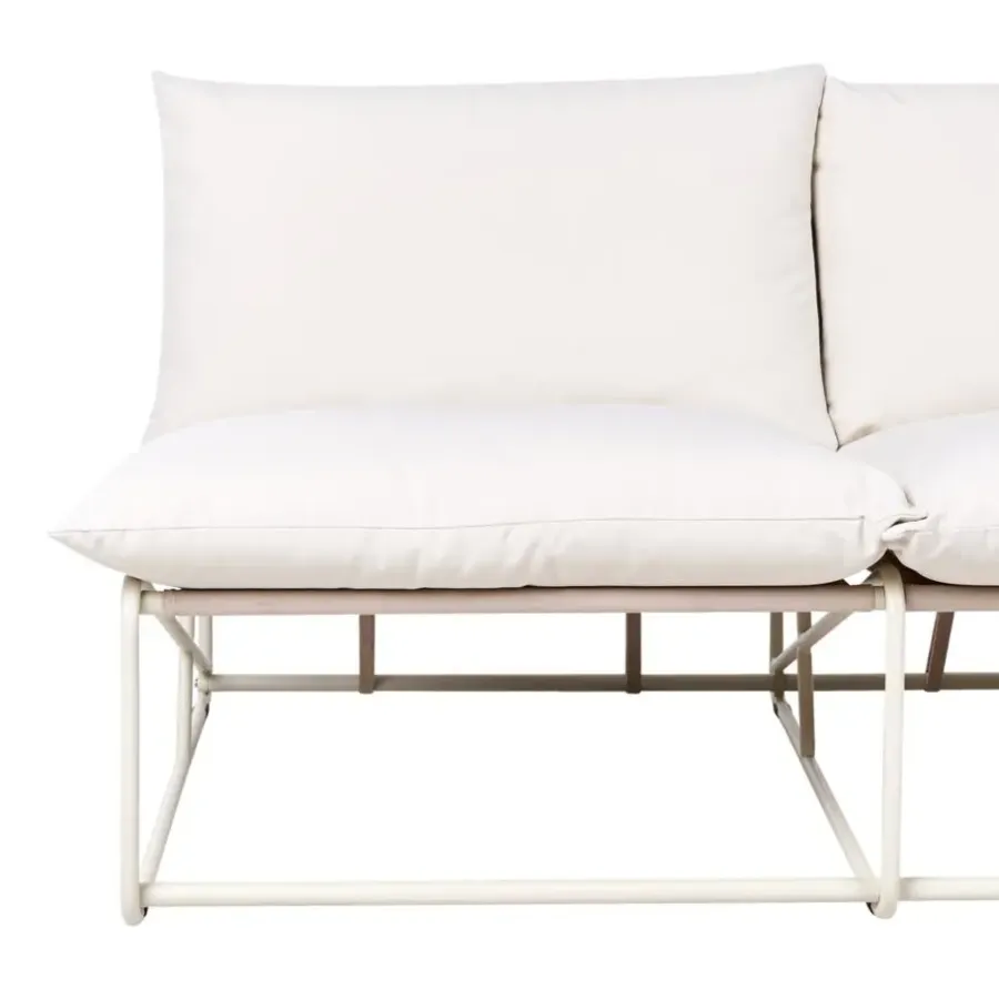 Loungebanken-Leen Bakker PICO - Tweezitsbank - Lichtbeige - Staal