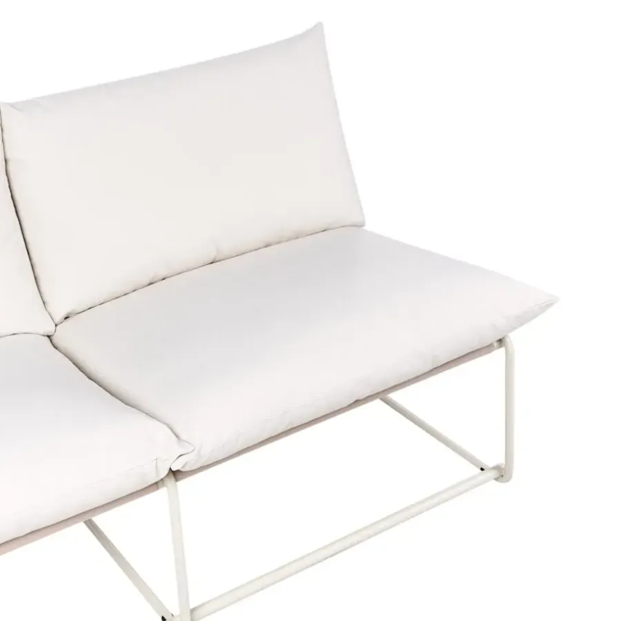 Loungebanken-Leen Bakker PICO - Tweezitsbank - Lichtbeige - Staal